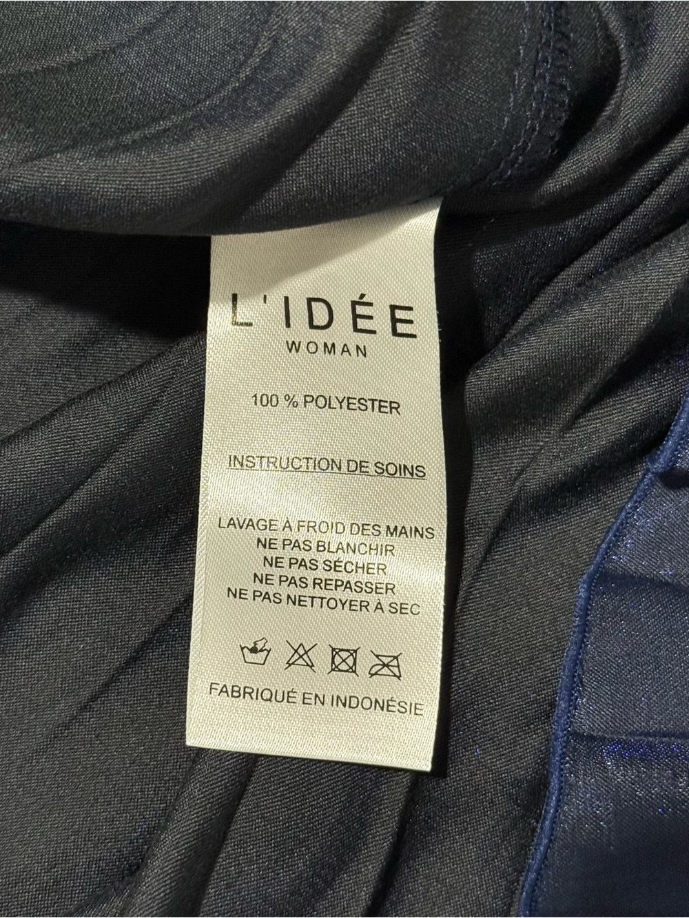 L'IDÉE Masquerade Deep Navy Pleated Strapless Maxi Dress XS NWT Read Description - Picture 15 of 16